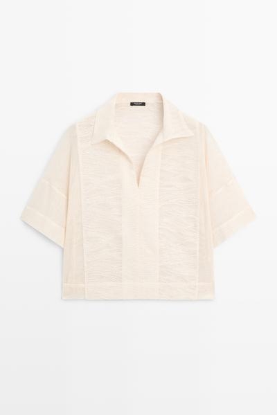 Massimo Dutti Поло из 100% хлопка с вышивкой купить с доставкой.