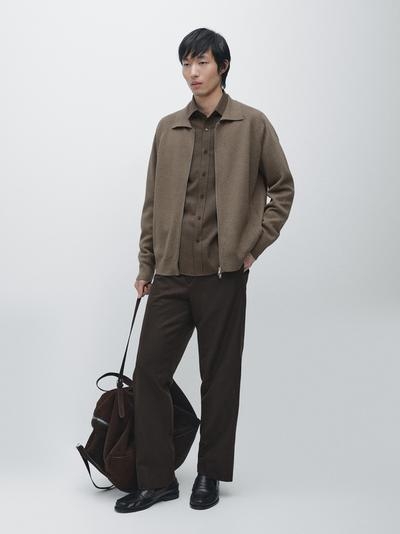 Massimo Dutti Кардиган с молнией из хлопкового микса купить с доставкой.