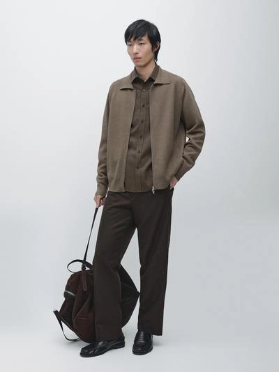 Кардиган с молнией из хлопкового микса- Заказать в России