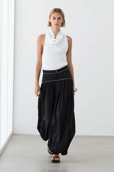 Брюки с контрастным швом- Заказать в России