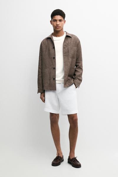 Massimo Dutti Шорты-бермуды из 100% льна купить с доставкой.