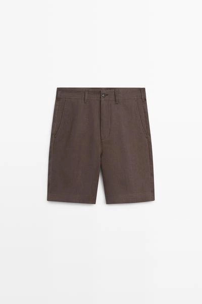 100% льняные короткие бермуды- Заказать в России