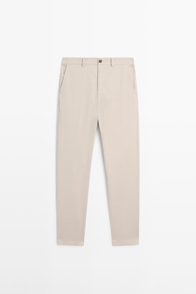 Massimo Dutti Хлопковые брюки в стиле джоггер из смеси хлопка