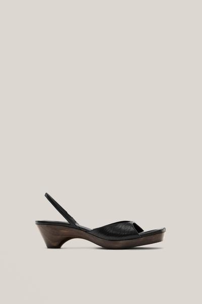 Massimo Dutti Сандалии на деревянном каблуке - LIMITED EDITION купить с доставкой.