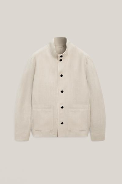 Massimo Dutti Куртка с высоким воротником из льна - лимитированное издание купить с доставкой.