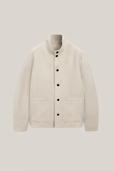 Куртка с высоким воротником из льна - лимитированное издание- Заказать в России