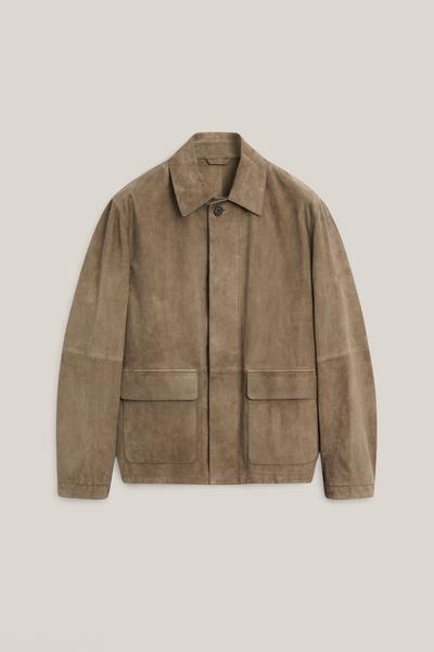 Massimo Dutti Куртка из замши с карманами - лимитированное издание купить с доставкой.