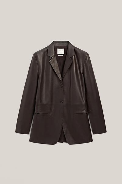 Massimo Dutti Эксклюзивный пиджак из 100% натуральной овчины с карманными деталями