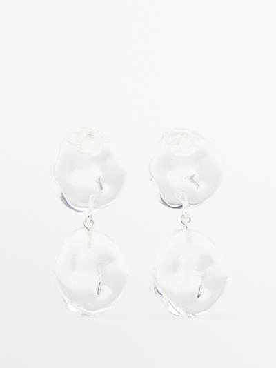 Серьги с стеклянными элементами