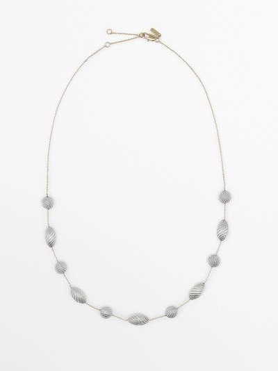Ожерелье с текстурированными овальными элементами- Заказать в России