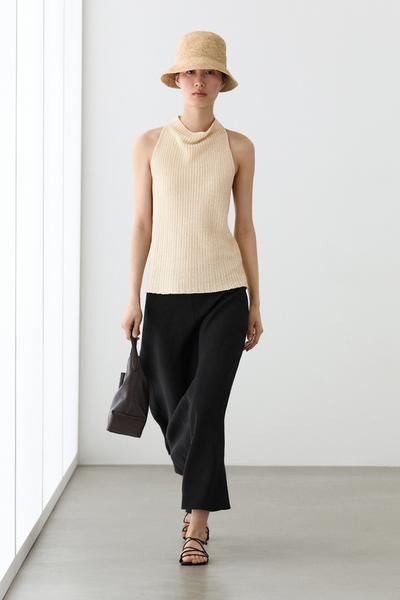 Massimo Dutti Миди-юбка прямого кроя из льна