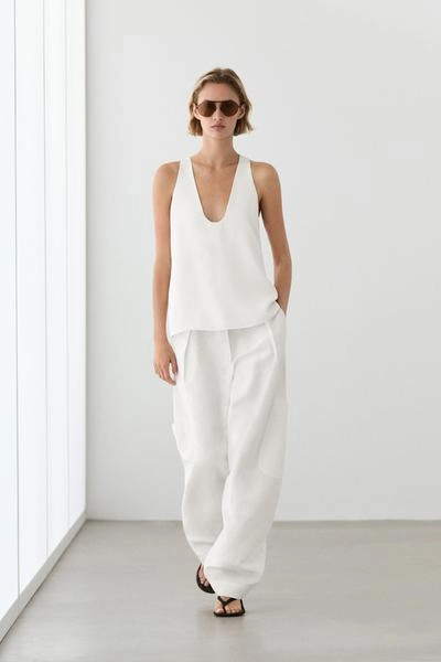 Топ с открытым v-образным вырезом flowing- Заказать в России