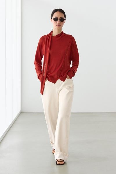 Massimo Dutti Кардиган с деталью в виде запонок для шарфа