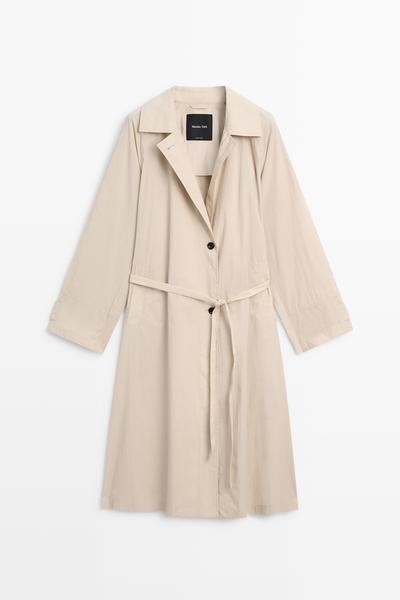 Massimo Dutti Плащ длинный обтекаемый