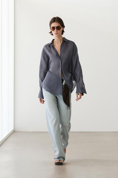 Massimo Dutti Рубашка из 100% рами FLOWING