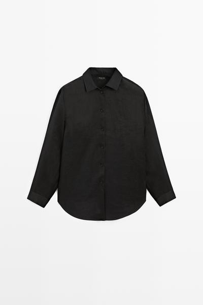 Massimo Dutti Рубашка из 100% рами с плавным падением