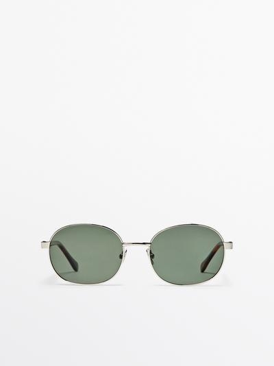 Massimo Dutti Солнцезащитные очки с круглой оправой из металла - эффект черепахового панциря купить с доставкой.