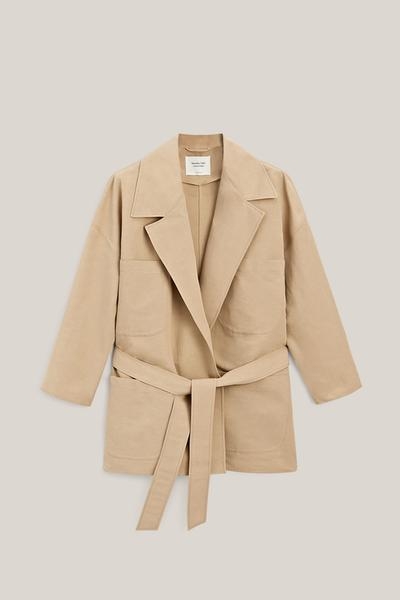 Massimo Dutti Пальто из хлопка и льна - лимитированная коллекция купить с доставкой.