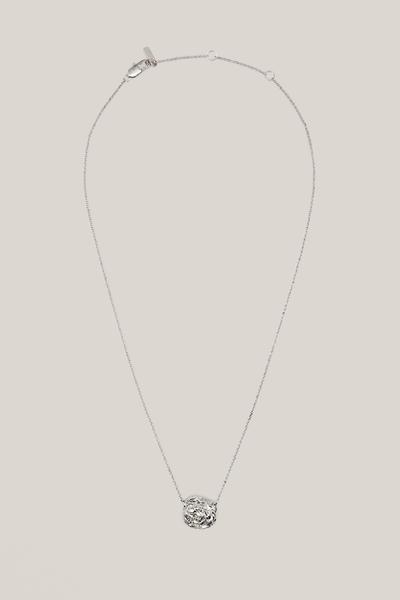 Massimo Dutti Ожерелье с текстурированным круглым элементом в корзине - лимитированная коллекция