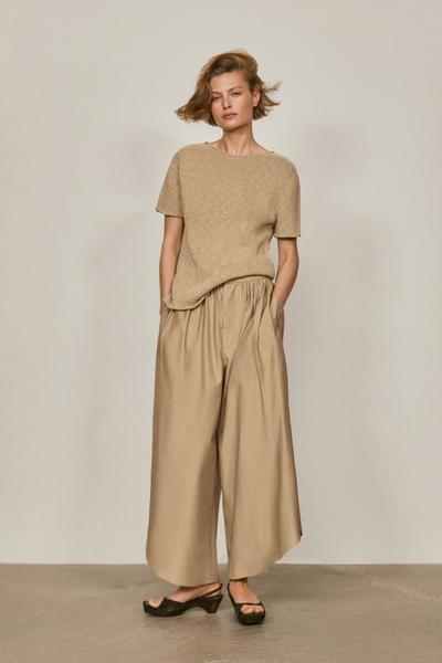 Massimo Dutti Кофта с короткими рукавами из текстурированной льняной смеси - LIMITED EDITION купить с доставкой.