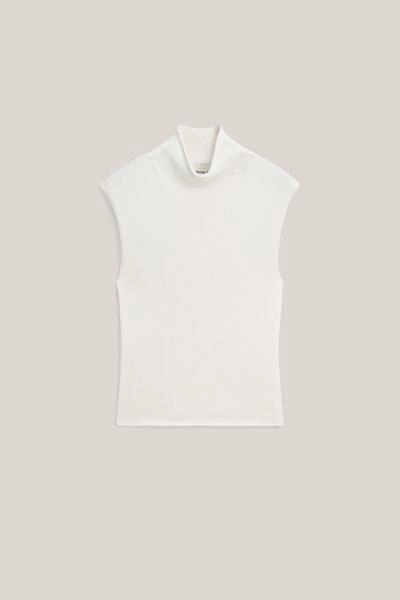 Вязанный топ с мокрым воротником из хлопка и шелка - лимитированная коллекция