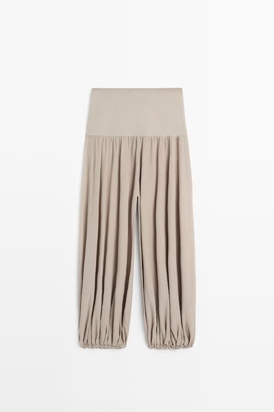 Massimo Dutti Брюки саруэль с широким поясом