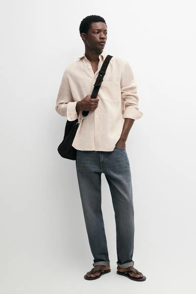 Рубашка из льна 100% льна- Заказать в России