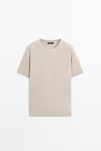 Massimo Dutti Свитер из хлопкового трикотажа с коротким рукавом купить с доставкой.