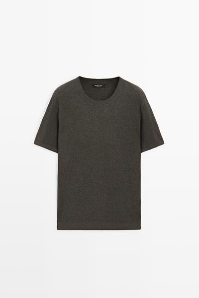 Massimo Dutti Свитер из смесового хлопка с коротким рукавом купить с доставкой.