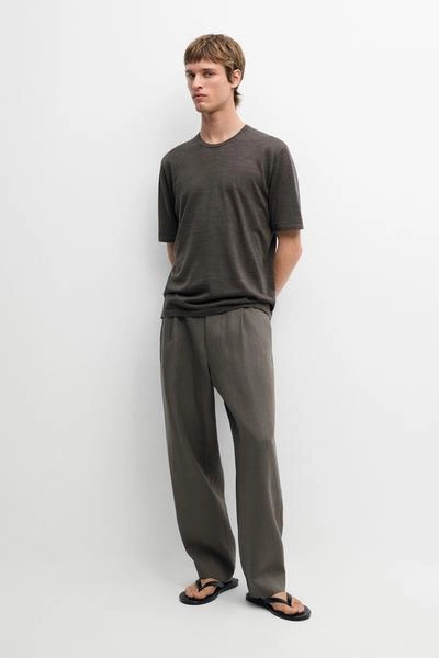 Вязанная футболка из шерстяной смеси