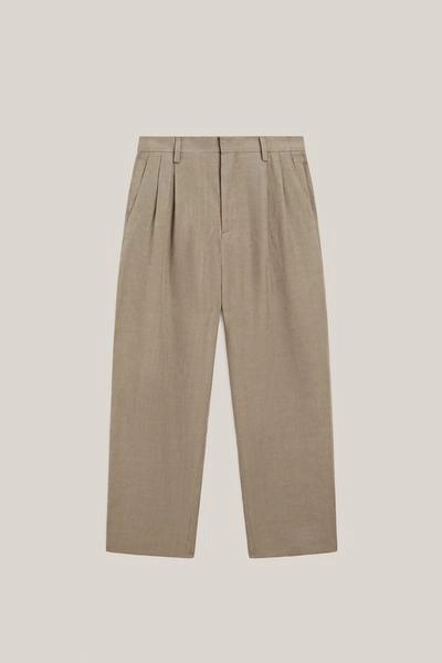 Льняные брюки с двойными вытачками - limited edition