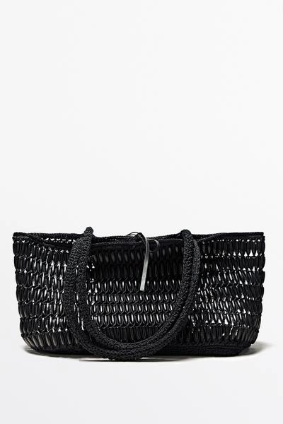 Сумка-тоут с деревянными деталями