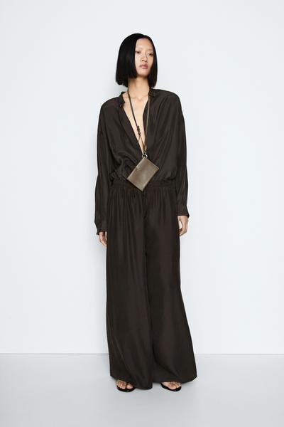 Massimo Dutti Брюки с поясом на талии - STUDIO