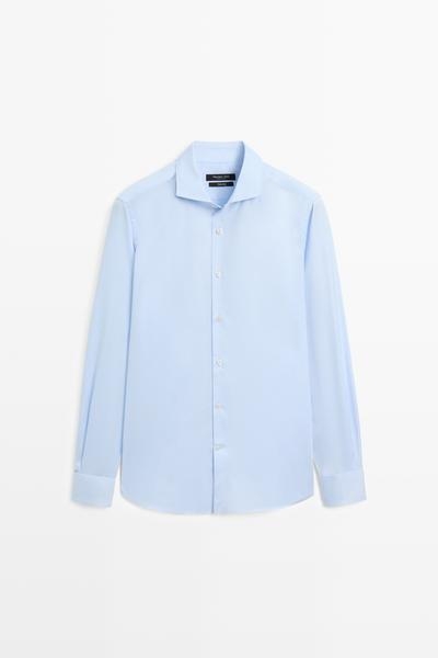 Massimo Dutti Рубашка SLIM FIT из 100% хлопка с двойными манжетами купить с доставкой.