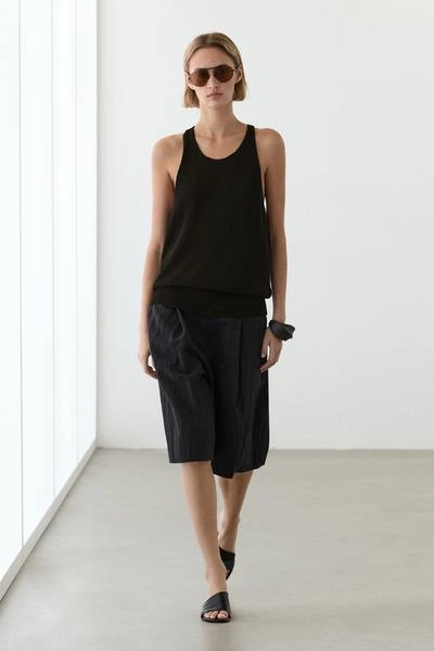 Massimo Dutti Вязаный топ с открытыми плечами на завязках