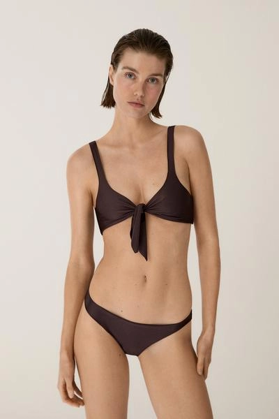 Блестящий бикини топ