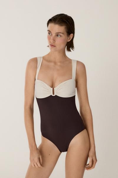 Massimo Dutti Купальник с деталями в стиле MASSIMO DUTTI купить с доставкой.