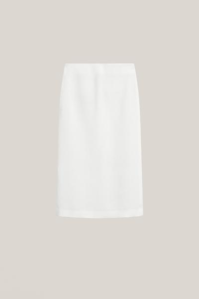 Massimo Dutti Юбка-миди прямого кроя из льняной смеси - LIMITED EDITION купить с доставкой.