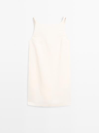 Massimo Dutti Платье мини с лодочным вырезом купить с доставкой.