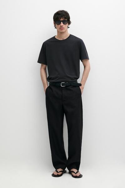 Massimo Dutti Футболка из 100% хлопка с деталями на плечах купить с доставкой.