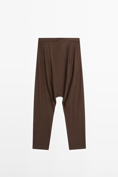Massimo Dutti Брюки багги с защипами