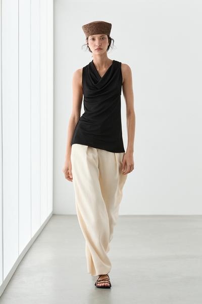 Massimo Dutti Топ с завязкой на горловине