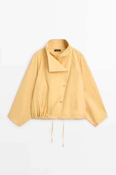 Massimo Dutti Бомбер из 100% хлопка с боковой застежкой купить с доставкой.