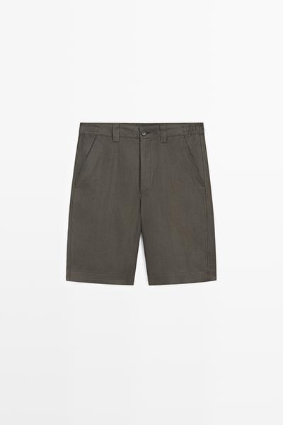 Massimo Dutti Шорты бермуды из 100% льна
