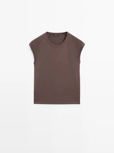 Massimo Dutti Майка без рукавов из 100% хлопка