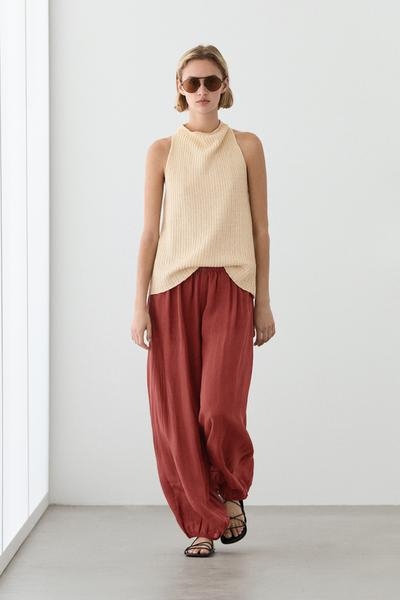 Massimo Dutti Брюки-саруэль FLOWING купить с доставкой.