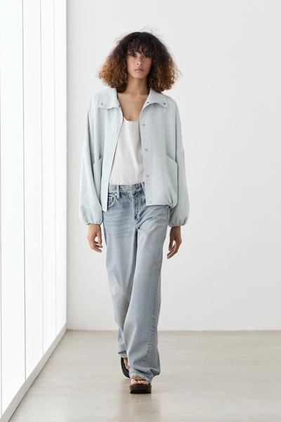 Massimo Dutti Бомбер с высоким воротником и деталями карманов