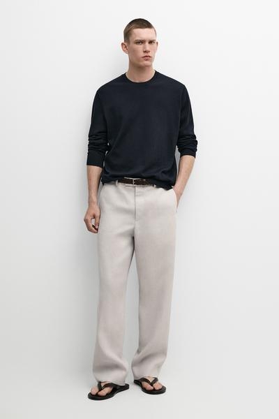 Massimo Dutti Свитер с круглым вырезом из 100% хлопка купить с доставкой.
