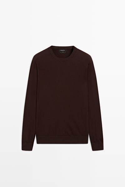 Massimo Dutti Свитер с круглым вырезом из 100% хлопка купить с доставкой.