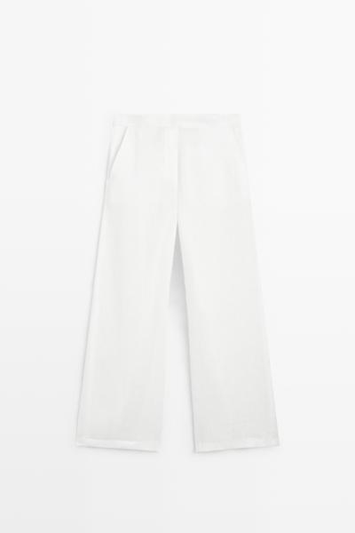Massimo Dutti Брюки из 100% льна FLOWING купить с доставкой.